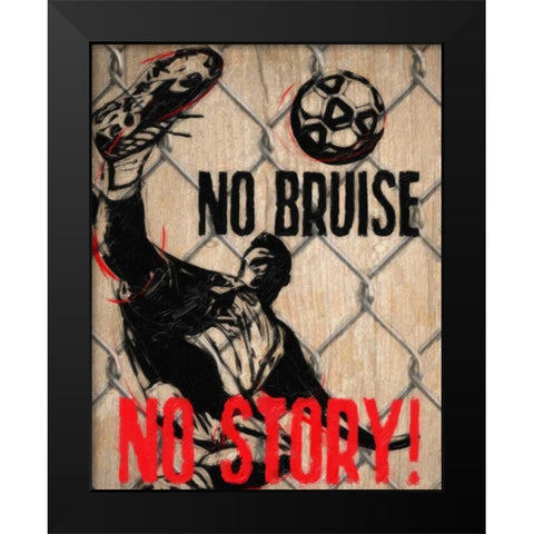 NO BRUISE Black Modern Wood Framed Art Print by Greene, Taylor