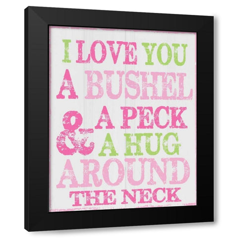 BUSHEL AND A PECK Black Modern Wood Framed Art Print by Greene, Taylor