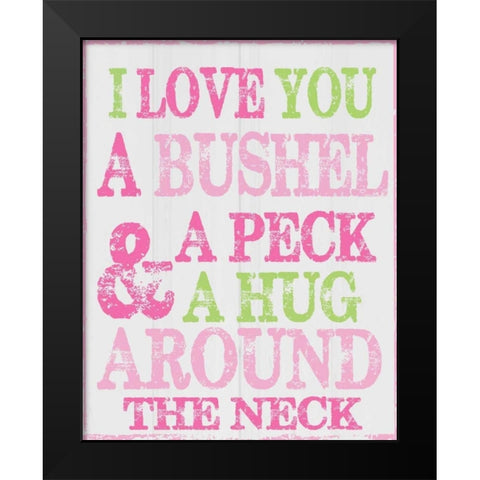 BUSHEL AND A PECK Black Modern Wood Framed Art Print by Greene, Taylor