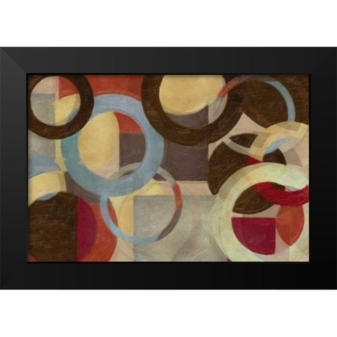 HALO WEAVE Black Modern Wood Framed Art Print by Greene, Taylor
