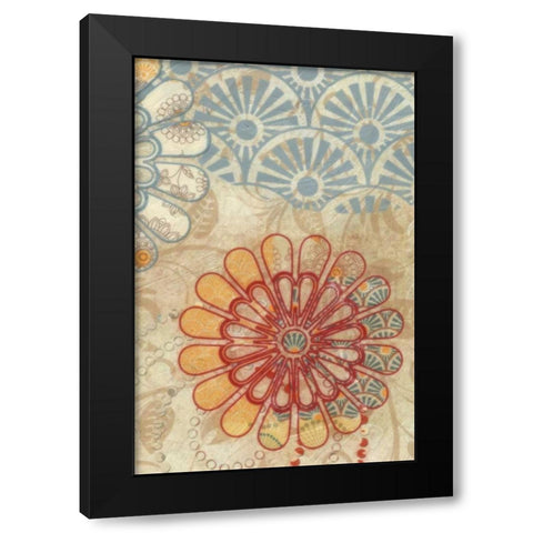 FLORA TRANCE V Black Modern Wood Framed Art Print by Greene, Taylor