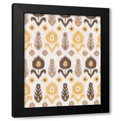IKAT EARTH I Black Modern Wood Framed Art Print by Greene, Taylor