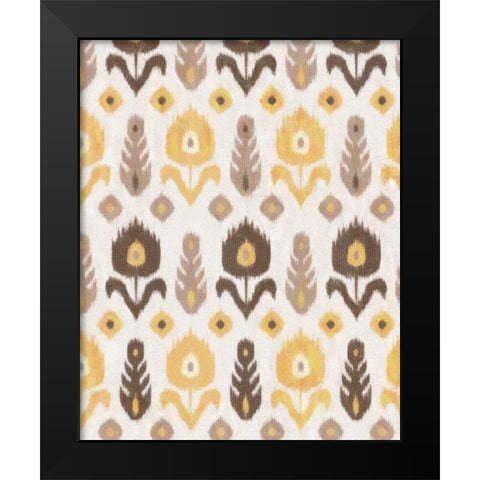 IKAT EARTH I Black Modern Wood Framed Art Print by Greene, Taylor
