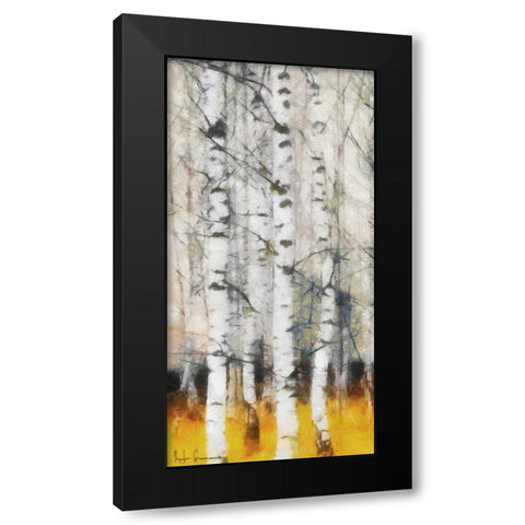 Saffron Timber Panel 2 Black Modern Wood Framed Art Print by Greene, Taylor