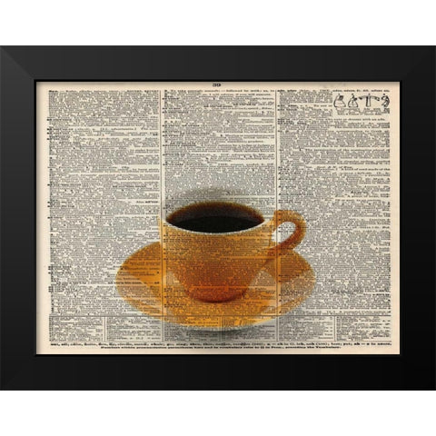 EXPRESSO WORDED Black Modern Wood Framed Art Print by Greene, Taylor