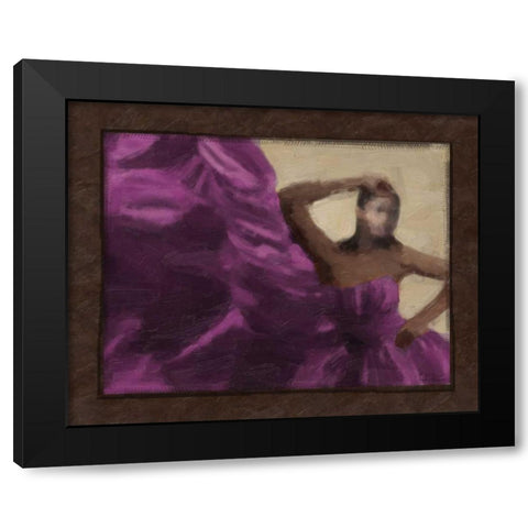 LADY IN PLUM Black Modern Wood Framed Art Print by Greene, Taylor