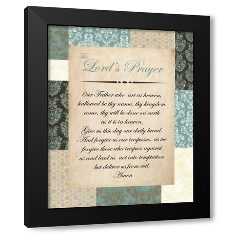 OUR FATHER BLUE Black Modern Wood Framed Art Print by Greene, Taylor