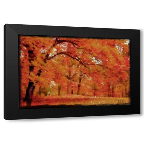 HARVEST LANDSCAPE Black Modern Wood Framed Art Print with Double Matting by Greene, Taylor
