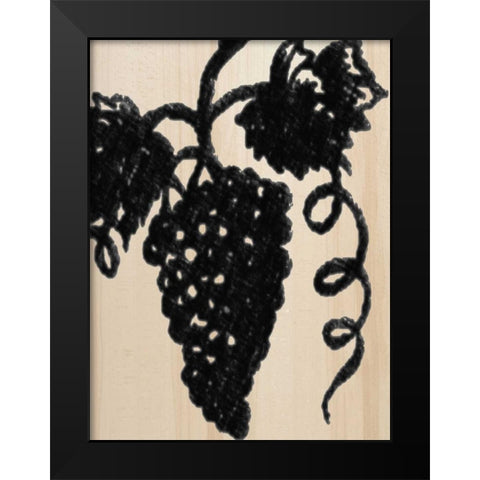 The Grapes Black Modern Wood Framed Art Print by Greene, Taylor
