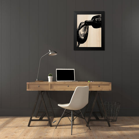 The Pour Black Modern Wood Framed Art Print by Greene, Taylor