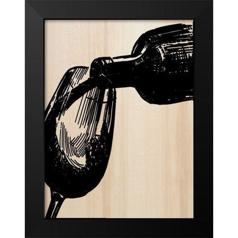 The Pour Black Modern Wood Framed Art Print by Greene, Taylor