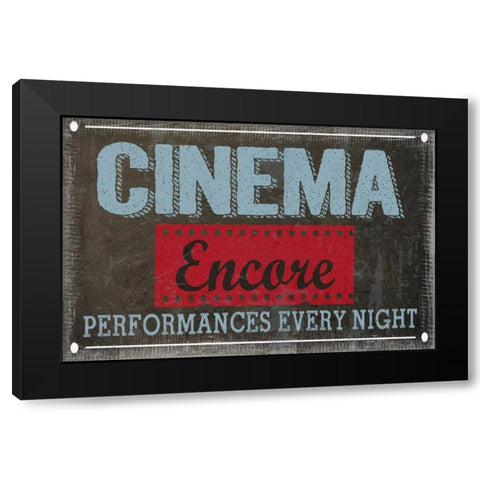Cinema Encore Black Modern Wood Framed Art Print by Greene, Taylor