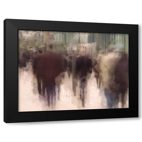 City Life Black Modern Wood Framed Art Print with Double Matting by Greene, Taylor