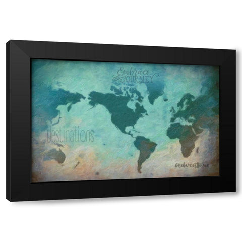 Destinations Black Modern Wood Framed Art Print with Double Matting by Greene, Taylor