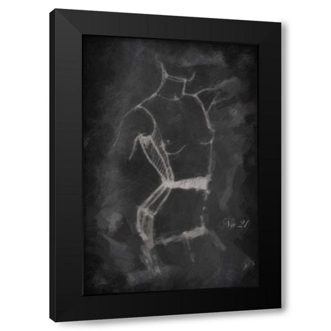 Model Sketch 21 Black Modern Wood Framed Art Print with Double Matting by Greene, Taylor