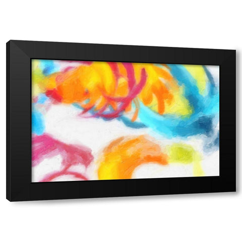 Spectrum Abstract Black Modern Wood Framed Art Print with Double Matting by Greene, Taylor