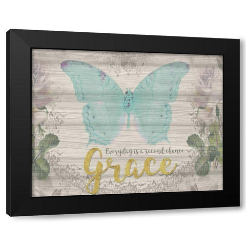 Everyday Is A Second Chance, Grace Black Modern Wood Framed Art Print with Double Matting by Greene, Taylor