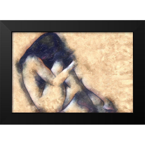 Solace Black Modern Wood Framed Art Print by Greene, Taylor