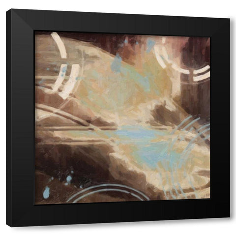 Orbstration1 Black Modern Wood Framed Art Print with Double Matting by Greene, Taylor