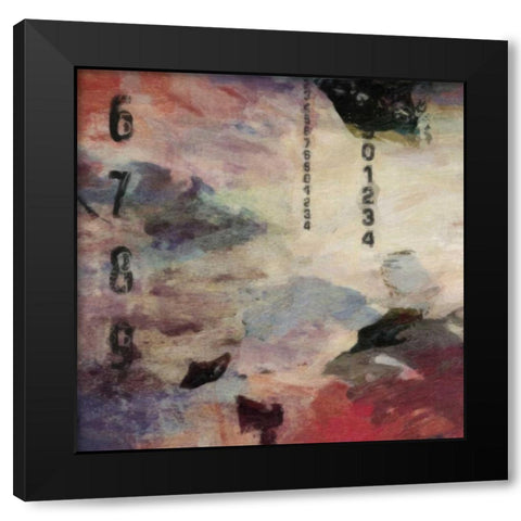 Number Study 1 Black Modern Wood Framed Art Print with Double Matting by Greene, Taylor