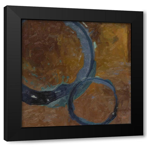 Azure Rings 1 Black Modern Wood Framed Art Print with Double Matting by Greene, Taylor