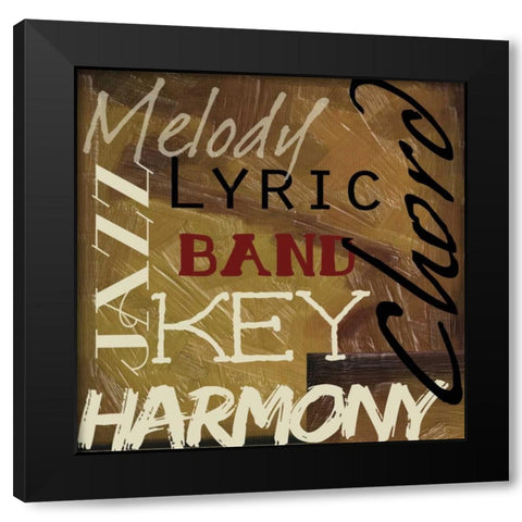 JAMMING  I-NO BLUR 2 Black Modern Wood Framed Art Print by Greene, Taylor