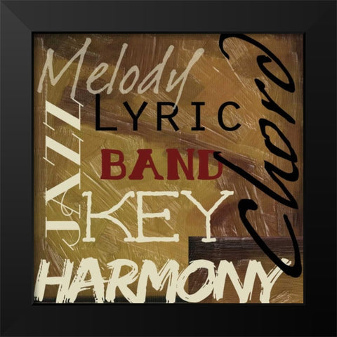 JAMMING  I-NO BLUR 2 Black Modern Wood Framed Art Print by Greene, Taylor