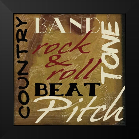 JAMMING  I-NO BLUR  6 Black Modern Wood Framed Art Print by Greene, Taylor