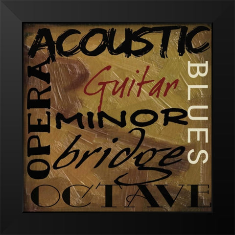 JAMMING  I-NO BLUR 8 Black Modern Wood Framed Art Print by Greene, Taylor