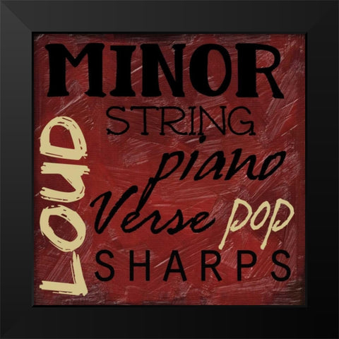 JAM SESSION II-NO BLUR 2 Black Modern Wood Framed Art Print by Greene, Taylor