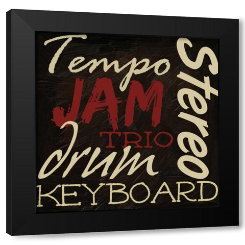 JAM SESSION II-NO BLUR 4 Black Modern Wood Framed Art Print with Double Matting by Greene, Taylor