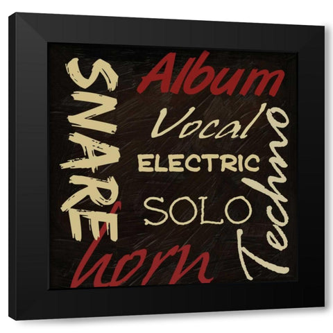 JAM SESSION II-NO BLUR 6 Black Modern Wood Framed Art Print with Double Matting by Greene, Taylor