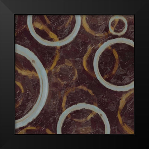 GOING IN CIRCLES I Black Modern Wood Framed Art Print by Greene, Taylor