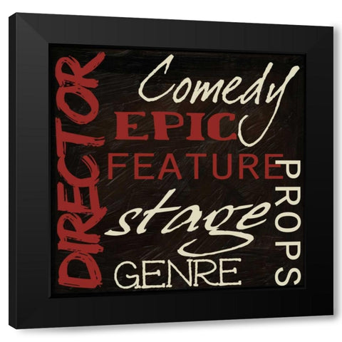 LIGHTS CAMERA ACTION_EPIC Black Modern Wood Framed Art Print by Greene, Taylor