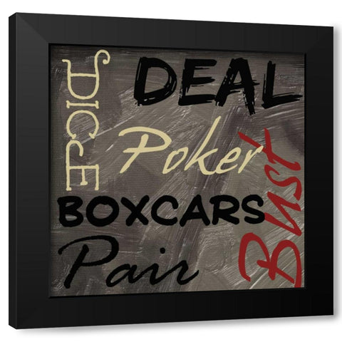 CLASSIC POKER Black Modern Wood Framed Art Print with Double Matting by Greene, Taylor