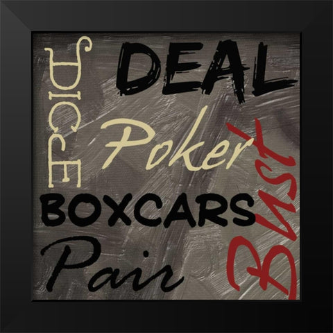 CLASSIC POKER Black Modern Wood Framed Art Print by Greene, Taylor