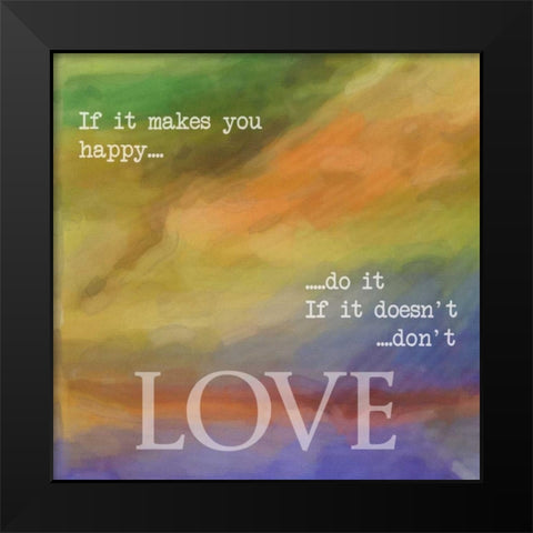 Love Black Modern Wood Framed Art Print by Greene, Taylor