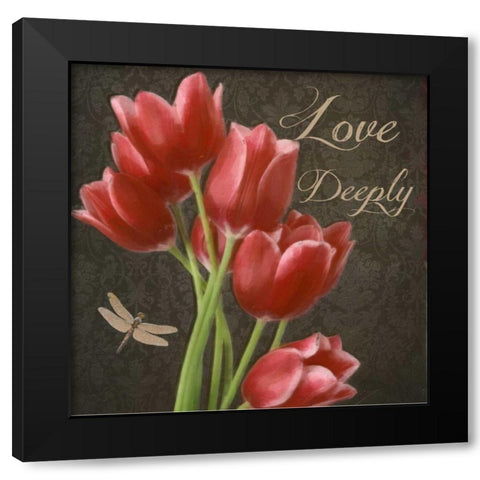 Love Deeply Black Modern Wood Framed Art Print by Greene, Taylor