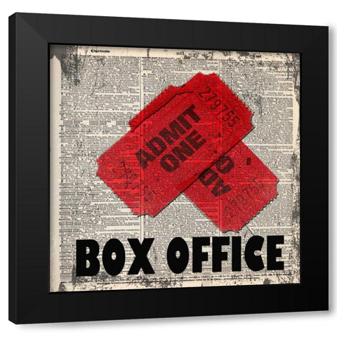 BOX OFFICE Black Modern Wood Framed Art Print by Greene, Taylor