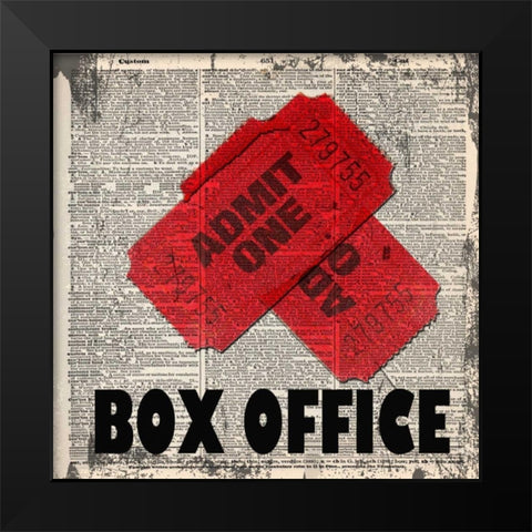 BOX OFFICE Black Modern Wood Framed Art Print by Greene, Taylor