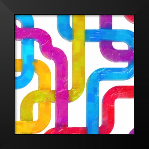 GEOMETRIC LINE III Black Modern Wood Framed Art Print by Greene, Taylor
