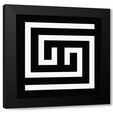 LABYRINTH III E Black Modern Wood Framed Art Print with Double Matting by Greene, Taylor