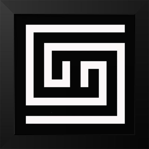 LABYRINTH III E Black Modern Wood Framed Art Print by Greene, Taylor