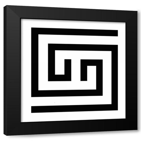 LABYRINTH III Black Modern Wood Framed Art Print with Double Matting by Greene, Taylor