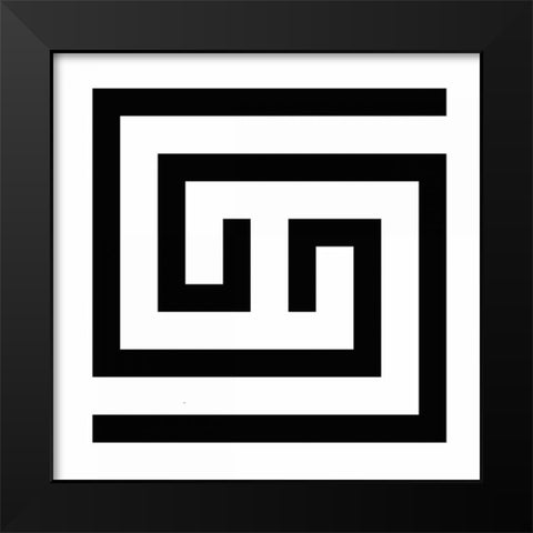 LABYRINTH III Black Modern Wood Framed Art Print by Greene, Taylor