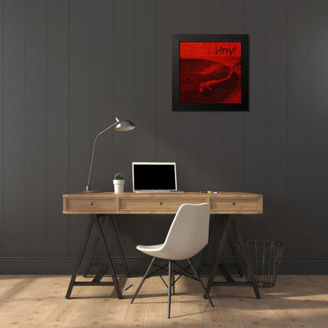 VINYL Black Modern Wood Framed Art Print by Greene, Taylor