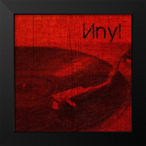 VINYL Black Modern Wood Framed Art Print by Greene, Taylor
