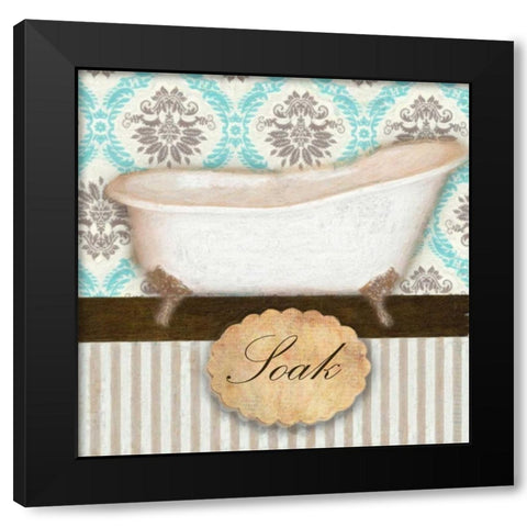 SOAK TUB B1 Black Modern Wood Framed Art Print with Double Matting by Greene, Taylor