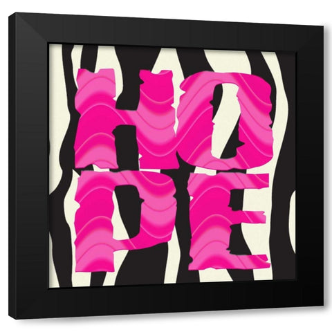 HOPE PATTERNS Black Modern Wood Framed Art Print with Double Matting by Greene, Taylor