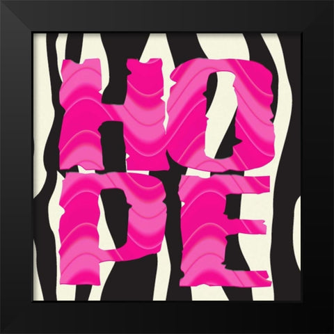 HOPE PATTERNS Black Modern Wood Framed Art Print by Greene, Taylor